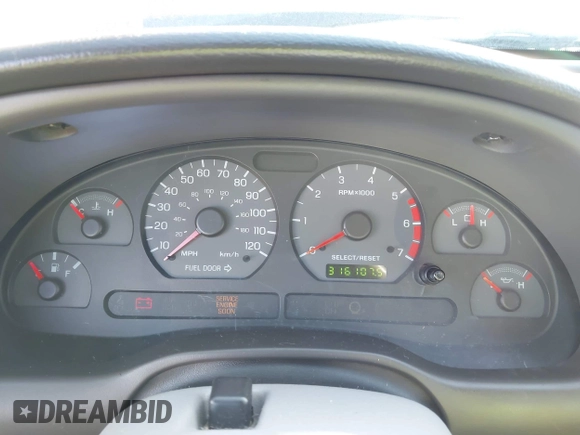 2001 Ford Mustang Standard with VIN 1FAFP40461F264327, listed as a IAAI auction lot 42002990 with 316,107 mi miles. Bid and sale history available at carsss.com. Image 7.