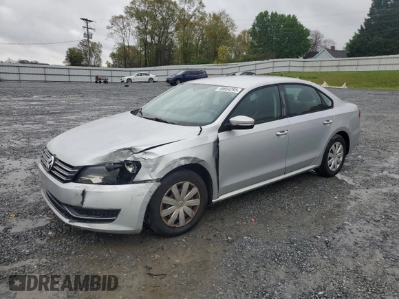 2013 Volkswagen Passat S with VIN 1VWAP7A34DC024241, listed as a Copart auction lot 49854295 with 89,221 mi miles and Salvage title. Bid and sale history available at DreamBid. Image 1.
