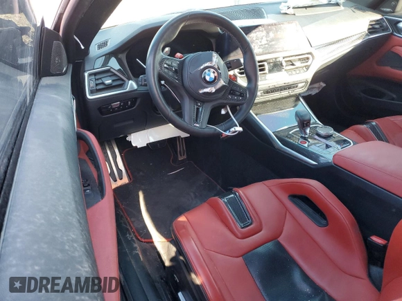 2022 BMW M4 Competition xDrive with VIN WBS43AZ07NCK91225, listed as a Copart auction lot 79899584 with 0 mi miles and Salvage Title. Bid and sale history available at carsss.com. Image 8.