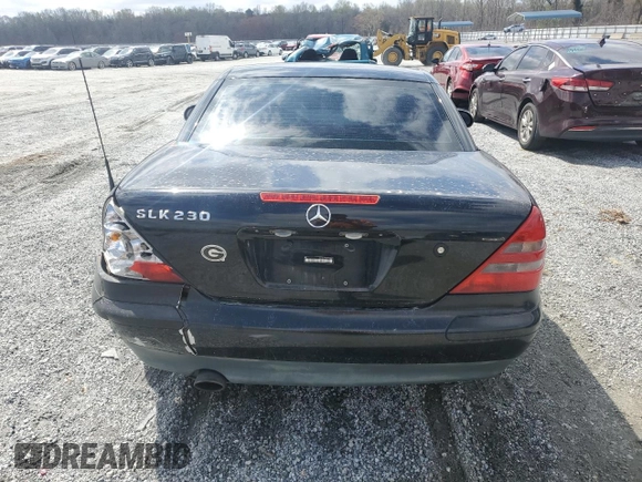 1999 Mercedes-Benz SLK-Class with VIN WDBKK47F2XF102927, listed as a Copart auction lot 50265585 with 184,918 mi miles and Salvage Title. Bid and sale history available at carsss.com. Image 6.