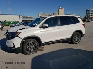 2023 Honda Passport EX-L with VIN 5FNYF8H57PB029085, listed as a Copart auction lot 46805755 with 23,365 mi miles and Salvage Title. Bid and sale history available at carsss.com. Image 1.