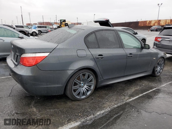 2008 BMW 5 Series 550i with VIN WBANW53548CT49453, listed as a Copart auction lot 45350325 with 117,593 mi miles and Salvage Title. Bid and sale history available at carsss.com. Image 3.