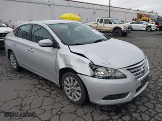2014 Nissan Sentra S with VIN 3N1AB7AP3EL671047, listed as a IAAI auction lot 41444515 with 165,325 mi miles. Bid and sale history available at carsss.com. Image 6.