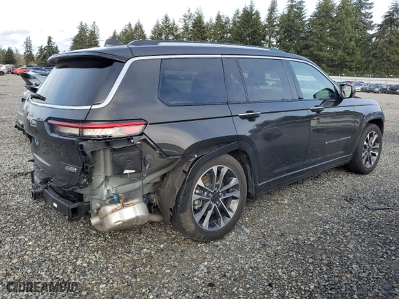 2022 Jeep Grand Cherokee L Overland with VIN 1C4RJKDG5N8564470, listed as a Copart auction lot 85607774 with 29,062 mi miles and Salvage Title. Bid and sale history available at carsss.com. Image 3.