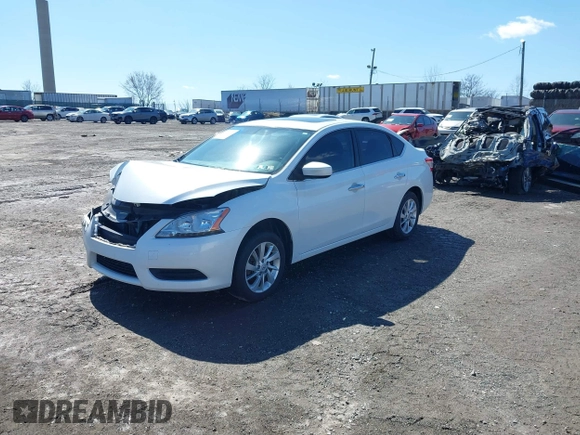 2015 Nissan Sentra SV with VIN 3N1AB7AP5FY350356, listed as a IAAI auction lot 41851745 with 136,182 mi miles and . Bid and sale history available at DreamBid. Image 2.