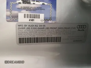 2006 Audi A6 z VIN WAUDL74F96N080472, wystawiony jako Copart lot #84724224 z przebiegiem 64 029 mil mil oraz Czysty tytuł • Clean title. Historia ofert i sprzedaży dostępna na DreamBid. Obrazek 12.