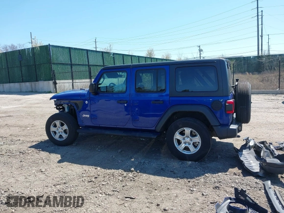 2019 Jeep Wrangler Unlimited Sport Altitude with VIN 1C4HJXDG6KW639189, listed as a IAAI auction lot 42044653 with 79,250 mi miles and . Bid and sale history available at DreamBid. Image 14.