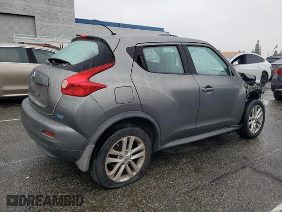 2013 Nissan Juke SV with VIN JN8AF5MR4DT214183, listed as a Copart auction lot 50113745 with 107,106 mi miles and Salvage Title. Bid and sale history available at carsss.com. Image 3.