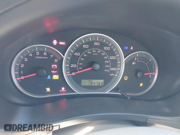 2008 Subaru Impreza Outback Special Sports with VIN JF1GH63688G802122, listed as a IAAI auction lot 41348160 with 194,765 mi miles and . Bid and sale history available at DreamBid. Image 7.