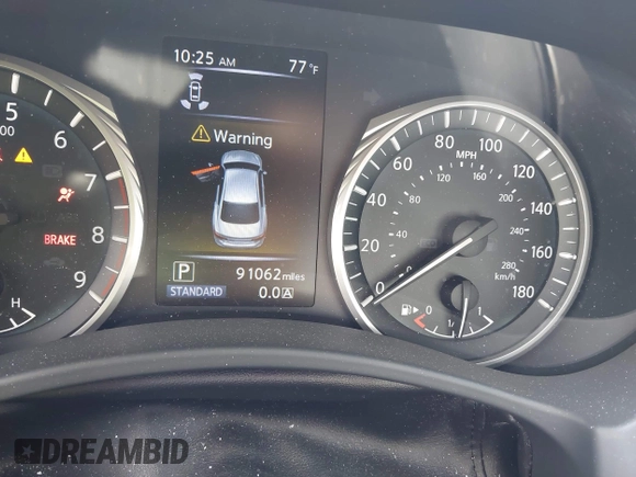 2018 Infiniti Q50 Red Sport 400 with VIN JN1FV7AP2JM460824, listed as a IAAI auction lot 42077854 with 91,062 mi miles and . Bid and sale history available at DreamBid. Image 15.