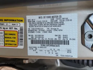 2017 Lincoln MKZ Premiere with VIN 3LN6L5A93HR665641, listed as a Copart auction lot 62921495 with 36,089 mi miles and Salvage title. Bid and sale history available at DreamBid. Image 13.