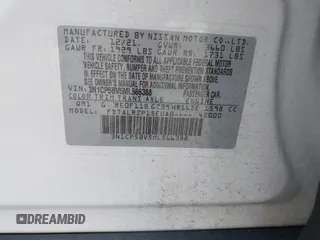 2021 Nissan Kicks S with VIN 3N1CP5BV5ML566388, listed as a IAAI auction lot 41791342 with 35,264 mi miles and . Bid and sale history available at DreamBid. Image 9.