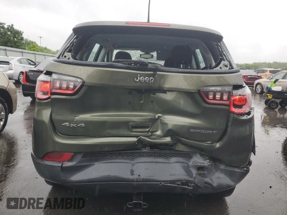 2018 Jeep Compass Sport z VIN 3C4NJDABXJT163155, wystawiony jako Copart lot #58648405 z przebiegiem 93 099 mil mil oraz Szkoda całkowita • Salvage title. Historia ofert i sprzedaży dostępna na DreamBid. Obrazek 6.