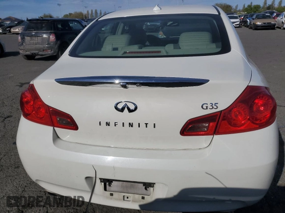 2008 Infiniti G35 Journey with VIN JNKBV61E28M228124, listed as a Copart auction lot 52823565 with 88,684 mi miles and Salvage Title. Bid and sale history available at DreamBid. Image 6.