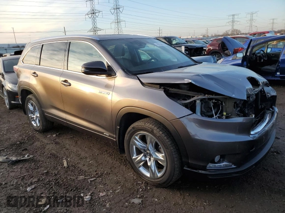 2016 Toyota Highlander Hybrid Limited with VIN 5TDDCRFH2GS019702, listed as a Copart auction lot 68250862 with 50,856 mi miles. Bid and sale history available at carsss.com. Image 4.