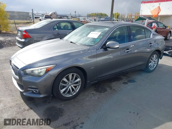 2017 Infiniti Q50 Premium with VIN JN1EV7AR2HM830032, listed as a IAAI auction lot 40777161 with 104,834 mi miles and . Bid and sale history available at DreamBid. Image 2.