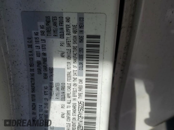 2015 Mazda 3 i Grand Touring with VIN 3MZBM1W72FM159225, listed as a Copart auction lot 61481815 with 131,334 mi miles and Clean title. Bid and sale history available at DreamBid. Image 12.