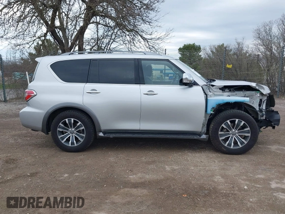 2020 Nissan Armada SL with VIN JN8AY2NC9L9616120, listed as a IAAI auction lot 42092766 with 52,593 mi miles. Bid and sale history available at carsss.com. Image 14.