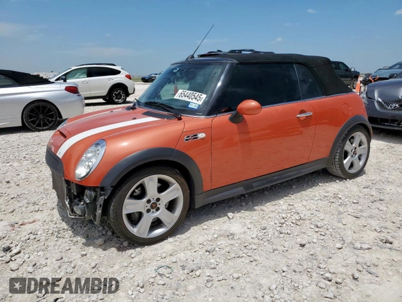 2007 MINI Convertible S with VIN WMWRH33547TJ43144, listed as a Copart auction lot 65440545 with 88,073 mi miles and Salvage title. Bid and sale history available at DreamBid. Image 1.