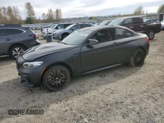 2019 BMW M2 Competition with VIN WBS2U7C56KVJ07484, listed as a Copart auction lot 75834424 with 16,168 mi miles and Salvage Title. Bid and sale history available at carsss.com. Image 1.
