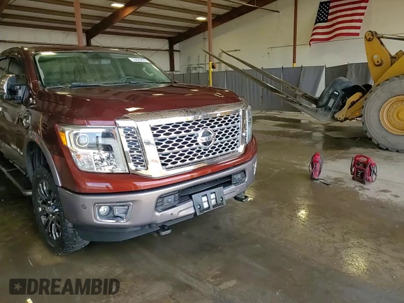 2016 Nissan Titan Platinum Reserve with VIN 1N6BA1F45GN507363, listed as a Copart auction lot 53625635 with 95,450 mi miles and Salvage title. Bid and sale history available at DreamBid. Image 13.