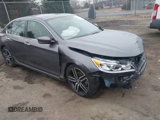 2017 Honda Accord Sport with VIN 1HGCR2F59HA077331, listed as a IAAI auction lot 41727621 with 254,635 mi miles. Bid and sale history available at carsss.com. Image 1.