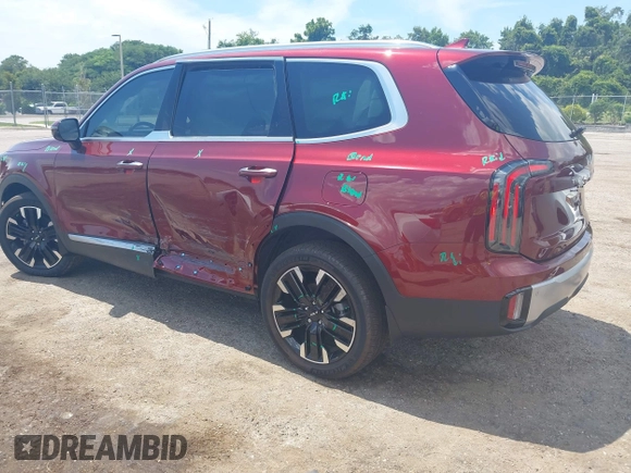 2023 Kia Telluride SX X-Pro with VIN 5XYP5DGC9PG384453, listed as a IAAI auction lot 42556697 with 4,641 mi miles and . Bid and sale history available at DreamBid. Image 3.