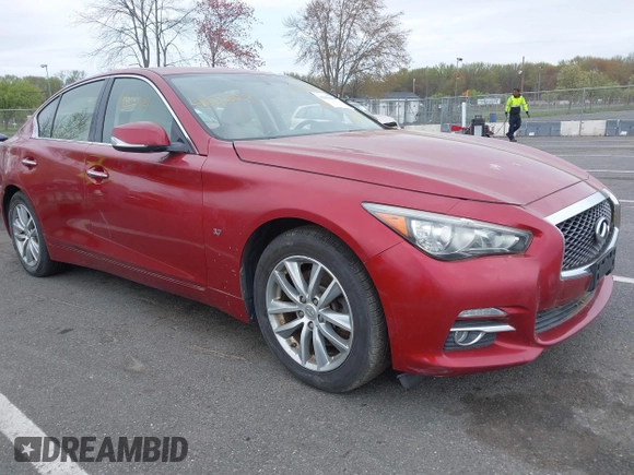 2014 Infiniti Q50 Sport with VIN JN1BV7AR1EM701939, listed as a IAAI auction lot 42051058 with 142,258 mi miles and . Bid and sale history available at DreamBid. Image 1.