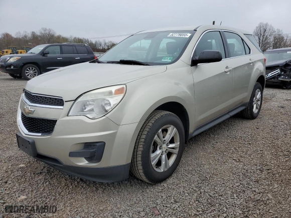 2013 Chevrolet Equinox LS with VIN 2GNFLCEK6D6175743, listed as a Copart auction lot 52779055 with 91,772 mi miles and Clean Title. Bid and sale history available at carsss.com. Image 1.