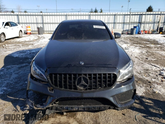 2018 Mercedes-Benz C 43 AMG with VIN 55SWF6EB6JU254173, listed as a Copart auction lot 87449364 with 130,860 mi miles and Salvage Title. Bid and sale history available at carsss.com. Image 5.