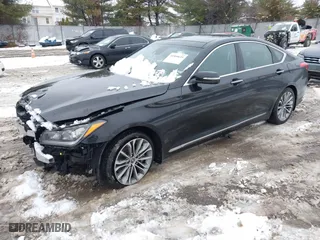 2015 Hyundai Genesis 3.8L with VIN KMHGN4JE9FU099240, listed as a IAAI auction lot 41560635 with 128,345 mi miles. Bid and sale history available at carsss.com. Image 20.