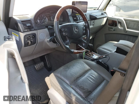 2008 Mercedes-Benz G-Class 5.0L with VIN WDCYR49E58X173606, listed as a Copart auction lot 70216394 with 0 mi miles and Salvage Title. Bid and sale history available at carsss.com. Image 8.