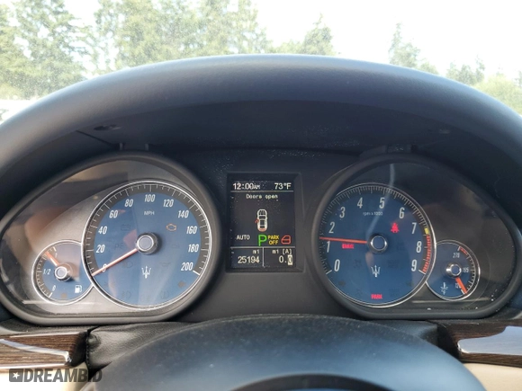 2012 Maserati GranTurismo S with VIN ZAM45KLAXC0063982, listed as a Copart auction lot 58490074 with 25,194 mi miles and Salvage Title. Bid and sale history available at carsss.com. Image 9.