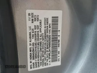 2010 Honda Odyssey EX-L z VIN 5FNRL3H79AB035026, wystawiony jako Copart lot #45910525 z przebiegiem 133 818 mil mil oraz Szkoda całkowita • Salvage title. Historia ofert i sprzedaży dostępna na DreamBid. Obrazek 13.