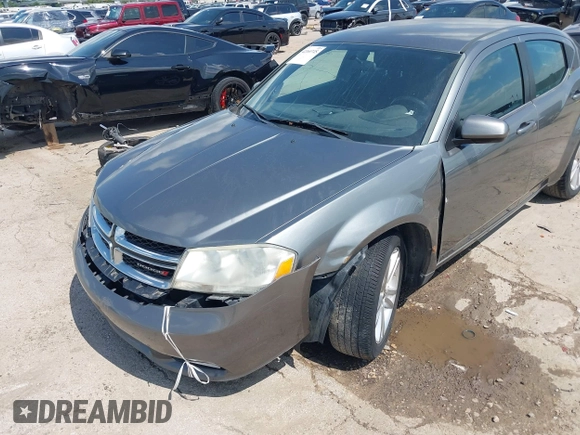 2012 Dodge Avenger SXT with VIN 1C3CDZCB9CN212328, listed as a IAAI auction lot 42360745 with 189,311 mi miles and . Bid and sale history available at DreamBid. Image 6.