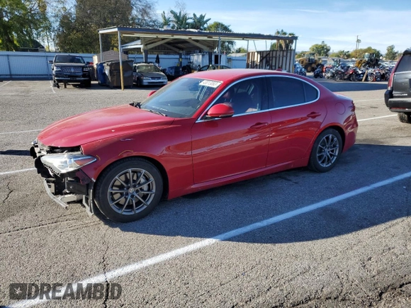 2018 Alfa Romeo Giulia with VIN ZARFAEBN8J7590038, listed as a Copart auction lot 40013063 with 49,764 mi miles. Bid and sale history available at carsss.com. Image 1.