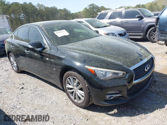 2014 Infiniti Q50 Sport with VIN JN1BV7ARXEM693887, listed as a IAAI auction lot 41916223 with 149,084 mi miles and . Bid and sale history available at carsss.com. Image 1.