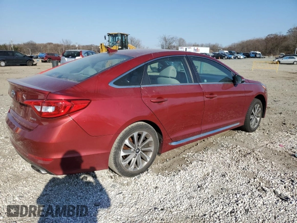 2015 Hyundai Sonata 2.4L Sport with VIN 5NPE34AF2FH060879, listed as a Copart auction lot 49046405 with 104,583 mi miles and Salvage Title. Bid and sale history available at carsss.com. Image 3.