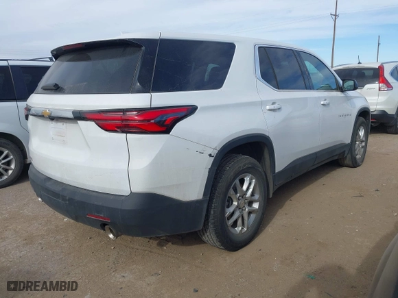 2023 Chevrolet Traverse LS with VIN 1GNERFKW2PJ209669, listed as a IAAI auction lot 41200163 with 34,946 mi miles. Bid and sale history available at carsss.com. Image 4.