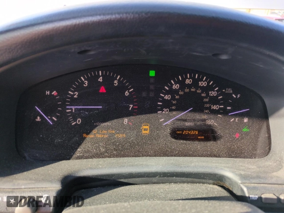 2004 Lexus LS 430 with VIN JTHBN36F040158835, listed as a Copart auction lot 49911385 with 204,326 mi miles and Salvage Title. Bid and sale history available at DreamBid. Image 9.