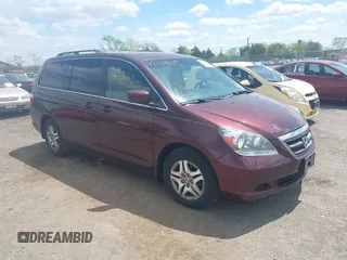 2007 Honda Odyssey EX-L with VIN 5FNRL387X7B421270, listed as a IAAI auction lot 42103457 with 250,980 mi miles. Bid and sale history available at carsss.com. Image 1.