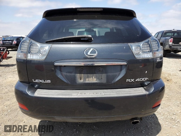 2006 Lexus RX 400h z VIN JTJHW31U660010493, wystawiony jako Copart lot #57173105 z przebiegiem 198 260 mil mil oraz Czysty tytuł • Clean title. Historia ofert i sprzedaży dostępna na DreamBid. Obrazek 6.