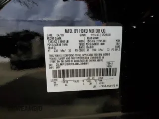 2018 Lincoln MKX Select with VIN 2LMPJ8KR3JBL39891, listed as a Copart auction lot 83009364 with 135,059 mi miles and Clean Title. Bid and sale history available at carsss.com. Image 13.