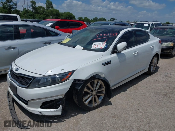2015 Kia Optima SX Turbo with VIN 5XXGR4A68FG411149, listed as a IAAI auction lot 42451249 with 246,125 mi miles and . Bid and sale history available at DreamBid. Image 2.