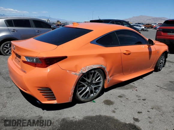 2015 Lexus RC 350 F Sport with VIN JTHHE5BC0F5002916, listed as a Copart auction lot 56970845 with 171,349 mi miles and Salvage title. Bid and sale history available at DreamBid. Image 3.
