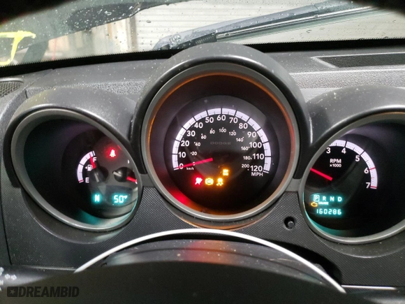 2007 Dodge Nitro R/T with VIN 1D8GU58637W702427, listed as a Copart auction lot 80783194 with 160,286 mi miles and Salvage Title. Bid and sale history available at carsss.com. Image 9.