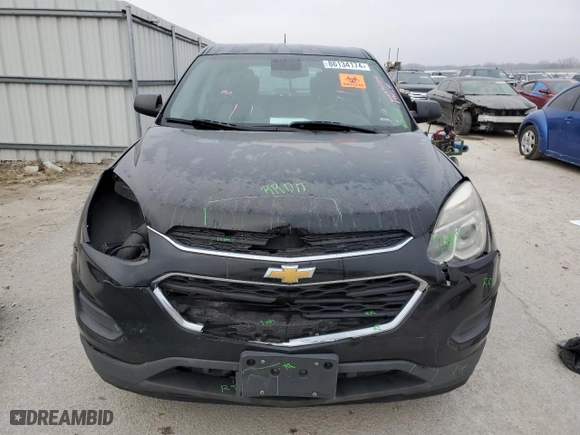 2017 Chevrolet Equinox LS with VIN 2GNALBEK7H1610566, listed as a Copart auction lot 86134174 with 0 mi miles and Non Repairable. Bid and sale history available at carsss.com. Image 5.