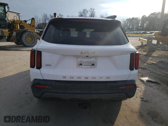2022 Kia Sorento X-Line S with VIN 5XYRLDLC4NG083588, listed as a Copart auction lot 42587315 with 63,999 mi miles and Salvage Title. Bid and sale history available at carsss.com. Image 6.