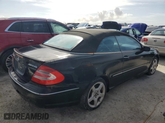 2005 Mercedes-Benz CLK 500 with VIN WDBTK75J45F134515, listed as a Copart auction lot 75918994 with Not Provided miles and Non Repairable. Bid and sale history available at DreamBid. Image 3.