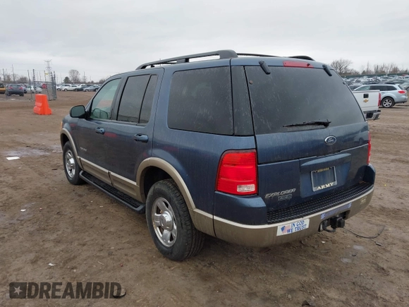 2002 Ford Explorer Eddie Bauer z VIN 1FMDU74E22ZB30389, wystawiony jako IAAI lot #41969456 z przebiegiem 240 037 mil mil oraz . Historia ofert i sprzedaży dostępna na DreamBid. Obrazek 3.